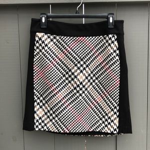 WHBM Straight tweed, multicolor skirt - 18” long. Red, green, tan, cream.